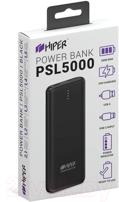 Портативное зарядное устройство HIPER PSL5000 (черный)