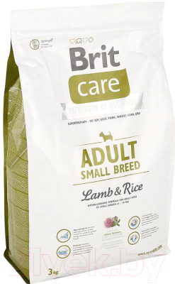 Сухой корм для собак Brit Care Adult Small Breed Lamb & Rice / 132707 (3кг)