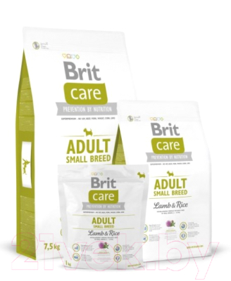 Сухой корм для собак Brit Care Adult Small Breed Lamb & Rice / 132708 (1кг)