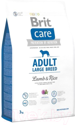 Сухой корм для собак Brit Care Adult Large Breed Lamb & Rice / 132713 (3кг)