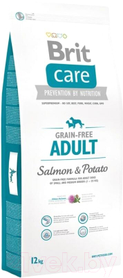 Сухой корм для собак Brit Care Grain-Free Adult Salmon & Potato / 132724 (12кг)