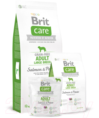 Сухой корм для собак Brit Care Adult Large Breed Salmon & Potato / 132727 (12кг)