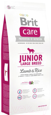 

Корм для собак Brit, Care Junior Large Breed Lamb & Rice / 132703
