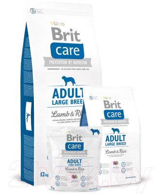Сухой корм для собак Brit Care Adult Large Breed Lamb & Rice / 132713 (3кг)