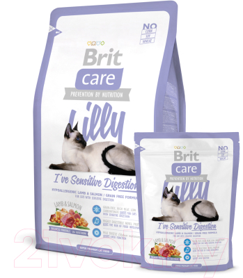 Сухой корм для кошек Brit Care Cat Lilly I've Sensitive Digestion / 132616 (2кг)