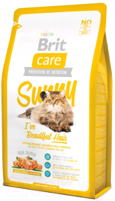 Сухой корм для кошек Brit Care Cat Sunny I've Beautiful Hair / 132619 (2кг)