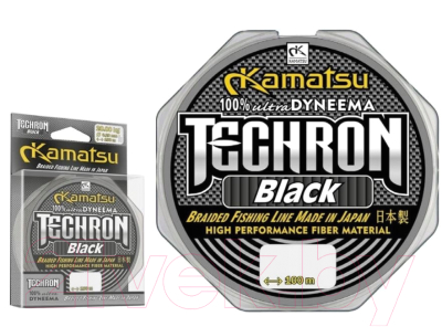 Леска плетеная KAMATSU Techron Black 0.25мм 100м / 255100025