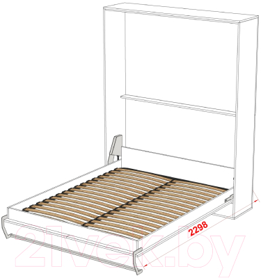 Шкаф-кровать трансформер Макс Стайл Kart 18мм 160x200 (светло-серый U708 ST9)