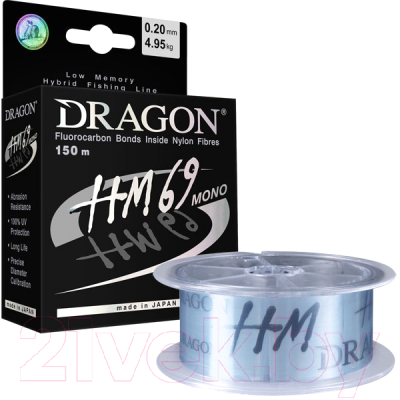 Леска монофильная Dragon HM 69 Pro 0.14-0.30мм 150м / 30-02-214