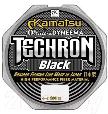 Леска плетеная KAMATSU Techron Black 0.10мм 100м / 255100010