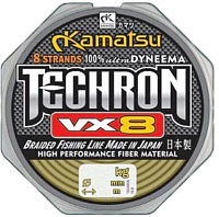 Леска плетеная KAMATSU Techron VX8 0.14мм 100м / 256100014 - 