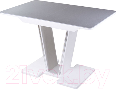 Обеденный стол Домотека Румба ПР-1 80х120-157 (серый/белый/03)