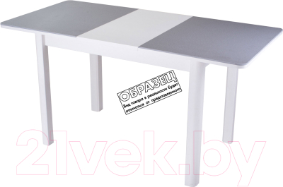 Обеденный стол Домотека Румба ПР 70х110-147 (серый/белый/04)