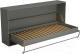 Шкаф-кровать трансформер Макс Стайл Wave 18мм 90x200 (серый пыльный U732 ST9) - 