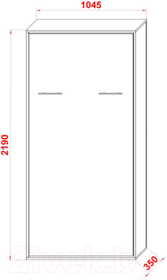 Шкаф-кровать трансформер Макс Стайл Smart 18мм 90x200 (серый пыльный U732 ST9)