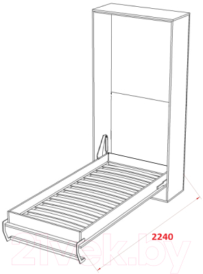 Шкаф-кровать трансформер Макс Стайл Smart 18мм 90x200 (дуб бардолино натуральный Н1145 ST10)
