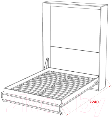 Шкаф-кровать трансформер Макс Стайл Smart 18мм 160x200 (бежевый U200 ST9)