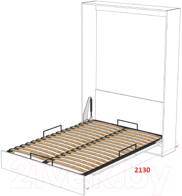 Шкаф-кровать трансформер Макс Стайл Studio 18мм 140x200 (серый пыльный U732 ST9)