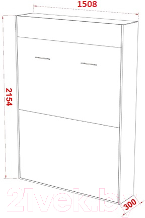 Шкаф-кровать трансформер Макс Стайл Studio 18мм 140x200 (серый пыльный U732 ST9)