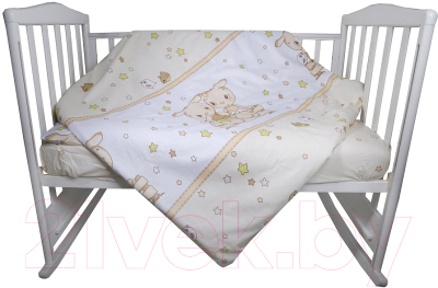 Комплект постельный для малышей Эдельвейс Друзья 3 (бязь, бежевый)