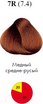 Крем-краска для волос Itely Aquarely 7R/7.4