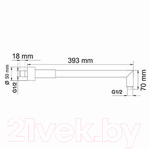 Душевой кронштейн Wasserkraft A019