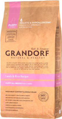 Сухой корм для собак Grandorf Puppy Lamb&Rice (3кг)