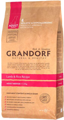 Сухой корм для собак Grandorf Medium Lamb&Rice (1кг)