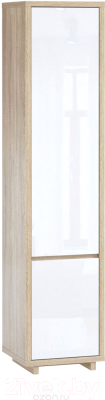 Шкаф-пенал Woodcraft Аспен 2409 (дуб галифакс натуральный/белый альпийский)
