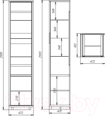 Шкаф-пенал с витриной Woodcraft Аспен 2410 (дуб галифакс натуральный/белый альпийский)