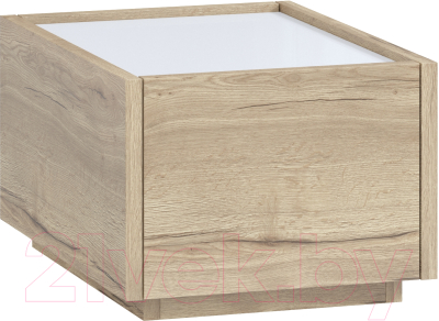 Журнальный столик Woodcraft Аспен 2414 (дуб галифакс натуральный/белый альпийский)