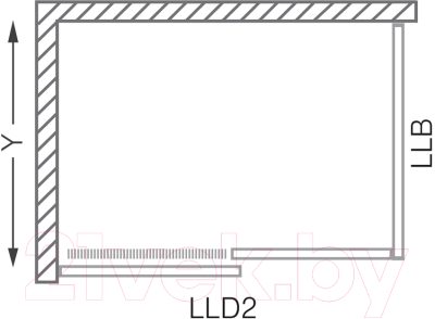 Душевой уголок Roltechnik Lega Line LLD2/160+LLB/100 (хром/прозрачное)