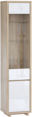 Шкаф-пенал с витриной Woodcraft Аспен 2410 (дуб сонома)
