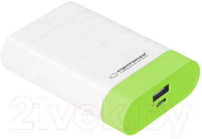Портативное зарядное устройство Esperanza Graviton 4800mAh / EMP110WG  (белый/зеленый)