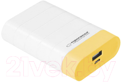 Портативное зарядное устройство Esperanza Graviton 4800mAh / EMP110WY (белый/желтый)