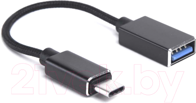 Адаптер Atom USB Type-C 3.1 - USB А 2.0 OTG (черный)