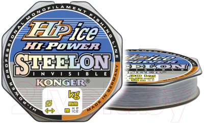 Леска монофильная Konger Steelon Hi Power Invisible Ice 0.14мм 50м / 234050014