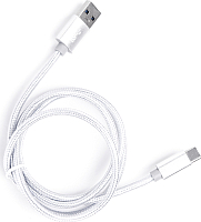 Кабель Atom USB Type-C 3.1 - USB А 3.0 (1м, серебристый) - 