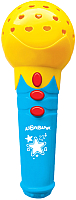 Музыкальная игрушка Азбукварик Песенки для малышей. Микрофончик с огоньками / AZ-2556B (желтый) - 