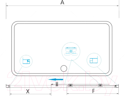 Изображение товара Душевая дверь RGW CL-14 B / 32091410-14