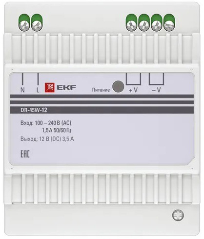 Блок питания на DIN-рейку EKF PROxima DR-45W-12