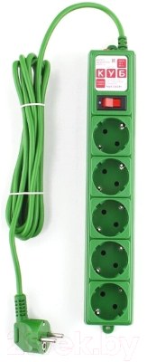 Сетевой фильтр Power Cube SPG-B-10 (зеленый)