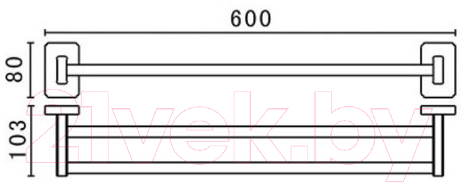 Держатель для полотенца Art&Max Gotico AM-4848AQ