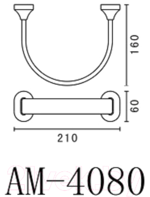 Держатель для полотенца Art&Max Ovale AM-E-4080