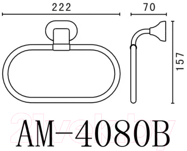 Держатель для полотенца Art&Max Ovale AM-E-4080B