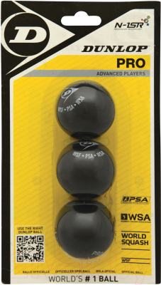 Набор мячей для сквоша DUNLOP Pro / 627DN700109