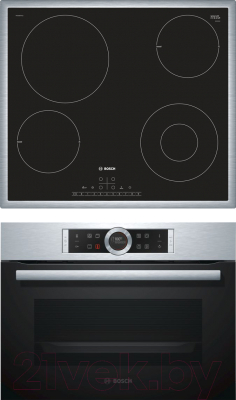 

Комплект встраиваемой техники Bosch, CBG633NS3 + PKF645FP1G