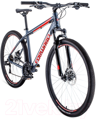 Велосипед Forward Apache 29 2.0 Disc 2020 / RBKW0M69Q026 (21, серый/красный)