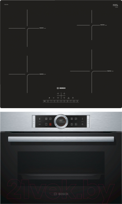 

Комплект встраиваемой техники Bosch, CBG633NS3 + PUE611FB1E