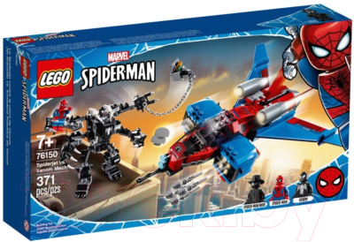 

Конструктор Lego, Реактивный самолет Человека-Паука против Робота Венома 76150